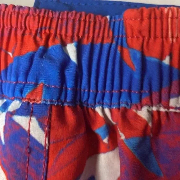 GUY HARVEY MENS XL RED WHITE BLUE SHARK DESIGN BOARD SWIM SHORTS ELASTIC WAIST - Picture 8 of 14